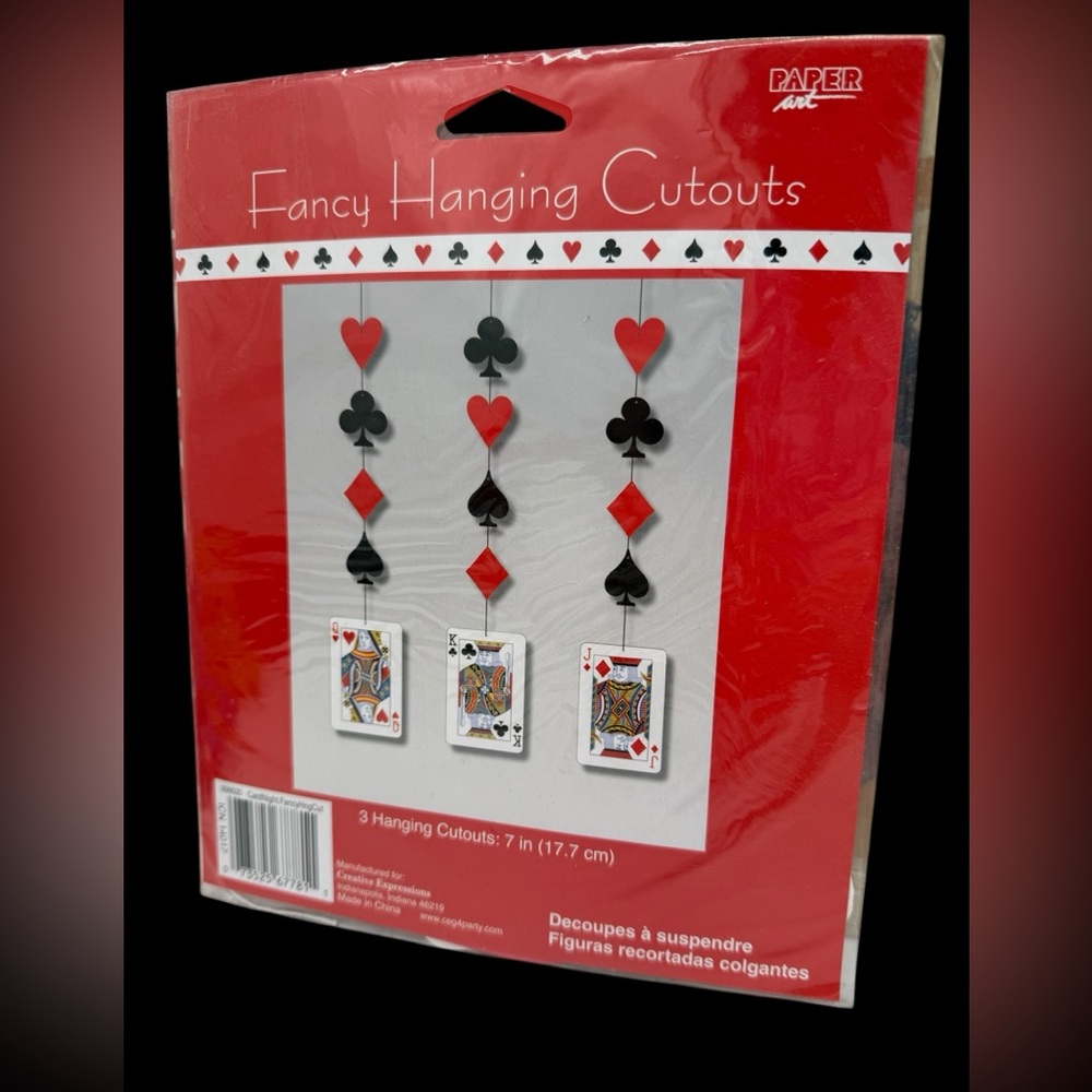 House of Cards  Party Decor Hangers- Lot of 3- Casino, Cards, Game Night - Picture 3 of 3